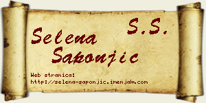 Selena Šaponjić vizit kartica